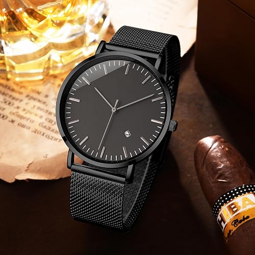 Men’s Minimalist Stainless Steel Quartz Watch