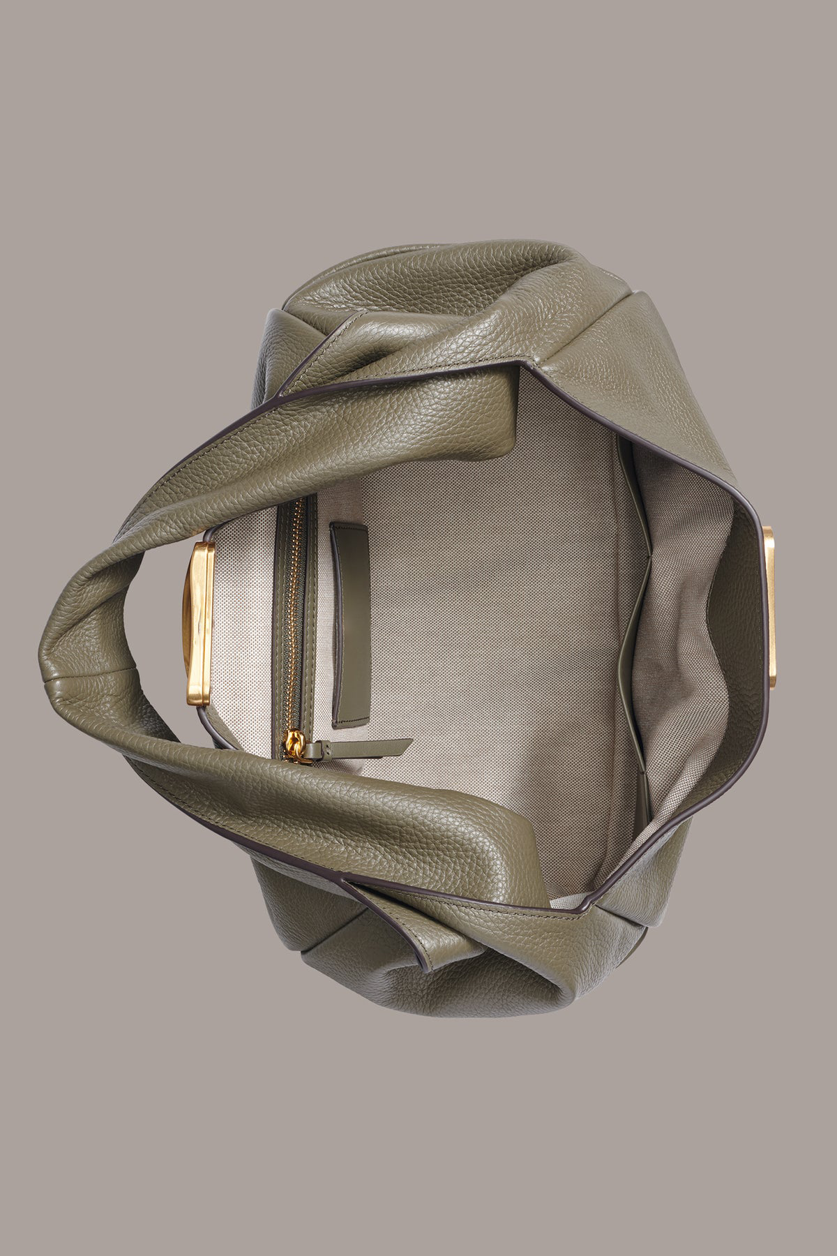 Pebbled Cow Leather Snap Closure Spacious Soft Hobo Shoulder Bag