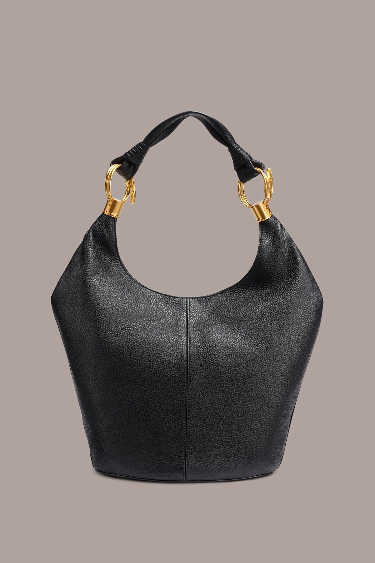 Textured Genuine Leather Fringe Decor Soft Large Hobo Shoulder Bag