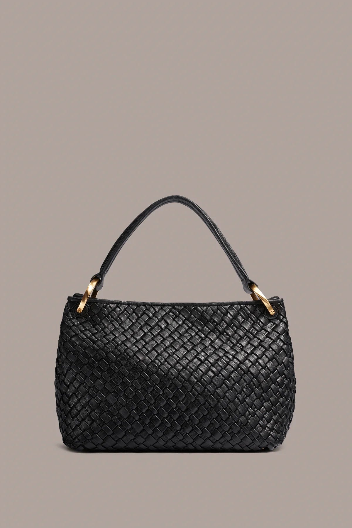 Full Handwoven Leather Fringe Accent Slouchy Handwoven Shoulder Bag